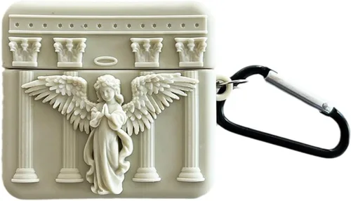 Miniatura 13 de ZOSTLAND Funda para auriculares inalámbricos, llavero grueso y suave, portátil, de silicona, a prueba de golpes, compatible con Apple AirPods 2 y 1