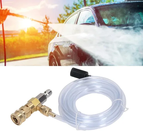 Miniatura 6 de VBESTLIFE Kit de inyector químico para lavadora de alta presión, dispensador de jabón de 5000 PSI con una boquilla de ángulo de pulverización de 1/4
