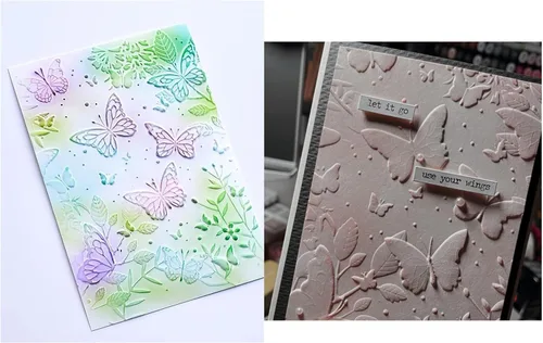 Miniatura 28 de Qoiseys Carpetas de plástico de calabaza y ciervos de Halloween para hacer tarjetas, plantilla de estampado en relieve, plantilla de papel