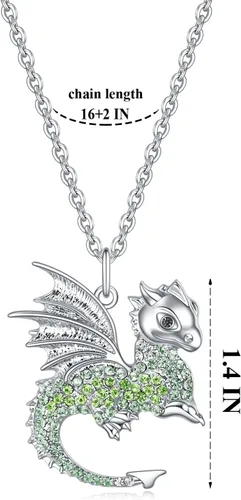 Miniatura 3 de luomart Collar de dinosaurio, regalo de cumpleaños para niñas adolescentes, joyería con colgante de animal T-Rex para mujer