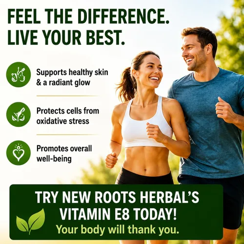 Miniatura 9 de NEW ROOTS HERBAL Cápsulas de vitamina E (400 UI), suplemento de vitamina E8 con los 8 tocoferoles y tocotrienoles para mujeres y hombres