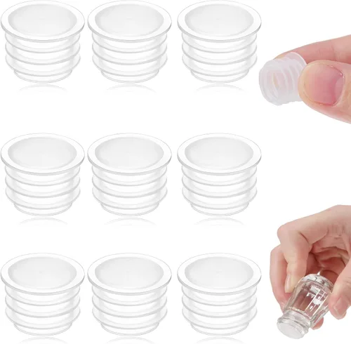 Tapones para salero y pimentero, tapón de repuesto transparente de repuesto para salero y pimienta, tapa redonda de plástico para ollas, botellas,