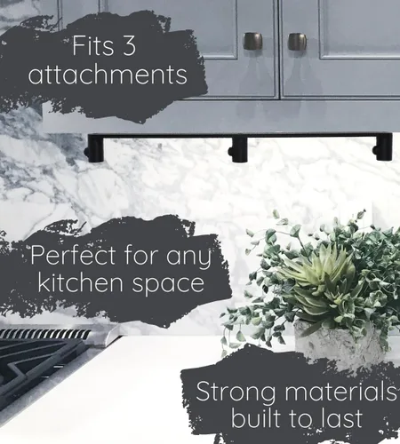 Miniatura 3 de Soporte organizador de mezclador de perfil delgado Compatible con todos los accesorios de mezclador de cocina Ahorro de espacio para gabinetes