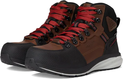KEEN Utility Botas de trabajo de almacén Red Hook impermeables para hombre de media altura con punta compuesta