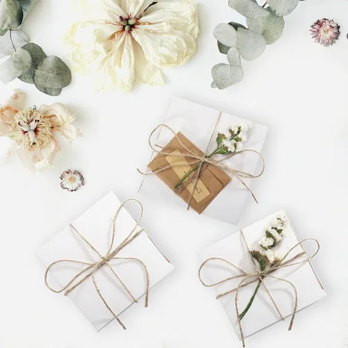 Miniatura 7 de Frantis Paquete de 20 cajas de regalo blancas con tapas, cajas de regalo pequeñas de 5 x 5 x 3 pulgadas para velas, tazas, golosinas, bodas