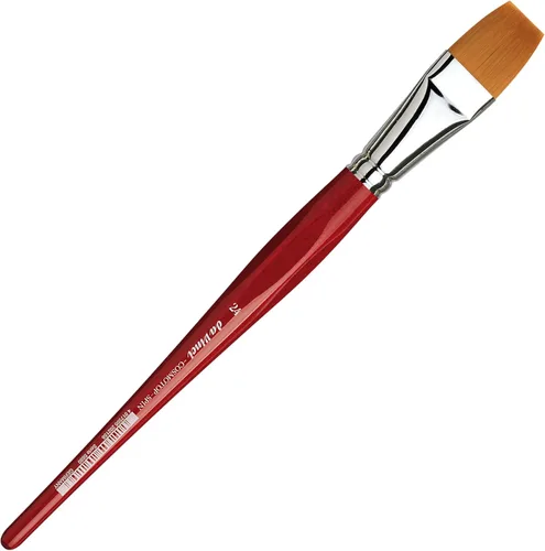 Miniatura 351 de da Vinci Watercolor Series 5580 CosmoTop Spin Pincel de Pintura, Redondo Sintético con Mango Rojo