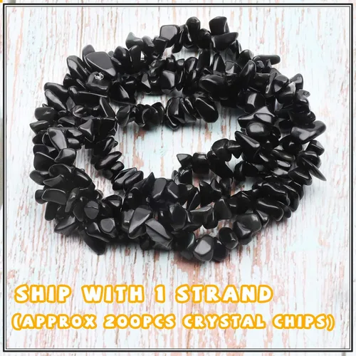 Miniatura 3 de 500 piezas Cuentas de piedra de chip natural, Alabastro 5-8 mm Piedras preciosas irregulares curativas de cristal sueltas con agujero perforado