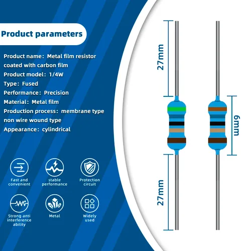 Miniatura 6 de Kit de resistencia de 1220 valores de 1220 piezas, 1/4W, 0.1 Ohm-4.7M Ohmios, kit surtido de resistencias metálicas fijas 1% resistencias eléctricas