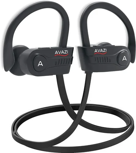 AVAZI Auriculares inalámbricos Bluetooth 5.1, deportivos IPX7 impermeables, auriculares intrauditivos estéreo de alta fidelidad con graves más