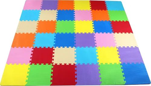 Miniatura 11 de BalanceFrom Foam Floor Tiles for Kids - Non-Toxic Comfortable Baby Play Mat and Interlocking Foam Tiles for Crawling & Development, Soft Play Mat