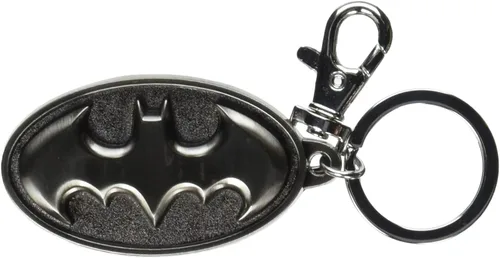 Llavero de peltre con logotipo de Batman de DC color plateado talla única