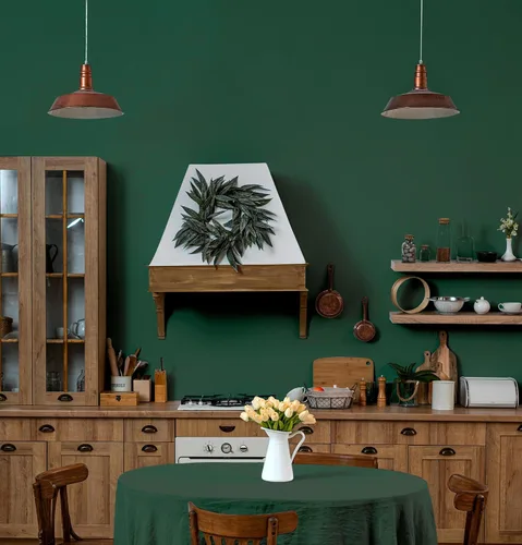Miniatura 5 de HeloHo Papel tapiz verde liso, con textura mate, papel de pared moderno autoadhesivo extraíble, impermeable, papel de contacto para sala de estar