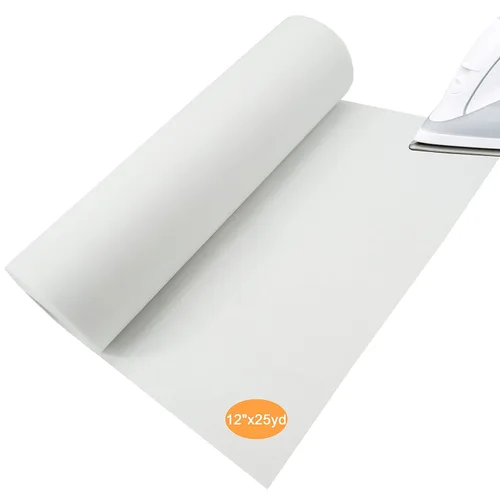 Miniatura 6 de New Brothread - Estabilizador de bordado desprendible para máquina de coser, con hierro fundible, recortado, 12" x 25 yardas de rollo - Peso mediano