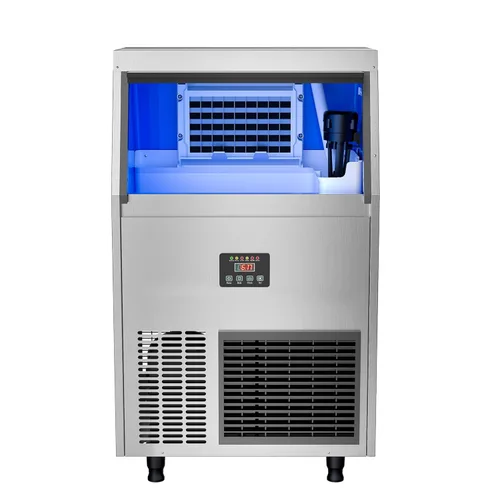 Miniatura 7 de Coolake Máquina comercial para hacer hielo, 200 libras por 24 horas con almacenamiento de 55 libras, enfriada por aire, máquina de hielo de acero
