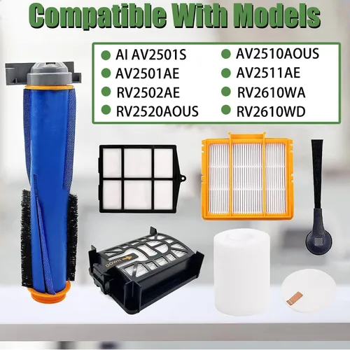 Miniatura 5 de Accesorios de repuesto para aspiradora robótica Shark AI AV2501S, AV2501AE, AV2511AE, RV2502AE, RV2520AOUS, AV2510AOUS Kit de piezas de repuesto