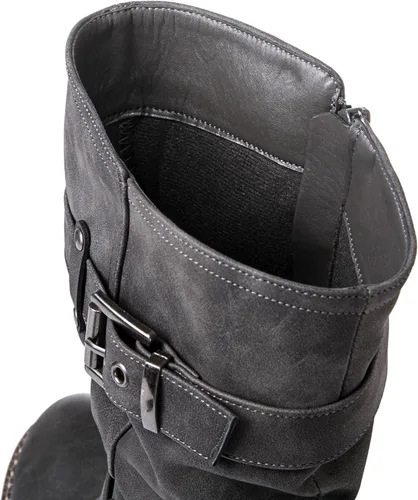 Miniatura 3 de GLOBALWIN Botas de vestir a media pantorrilla para mujer, botas de motociclista para mujer