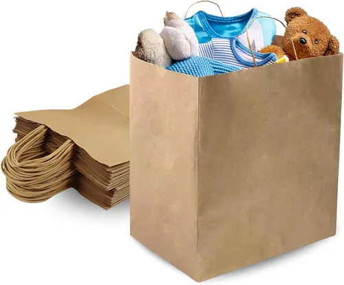 Miniatura 8 de Duro ID # 87490 Bistro – Bolsa de compra 60# papel kraft natural, 250 unidades 10 x 6,75 X 12 pulgadas
