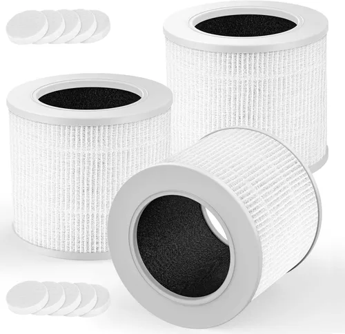 Leemone 3 paquetes de filtro de repuesto Core Mini para purificadores de aire LEVOIT Core Mini, carbón activado de alta eficiencia Core Mini-W3