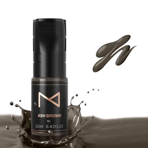 Pigmento líquido cosmético M para cejas/cejas, uso en máquina - Suministros de tinta de tatuaje de maquillaje permanente, juego de colores, 0.4 fl