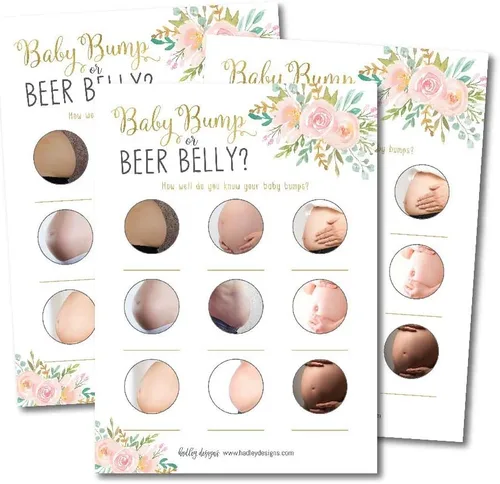 Hadley Designs Juegos de baby shower para 20 invitados – Animales del bosque que conocen a mamá mejores juegos de baby shower para niñas, bromas de
