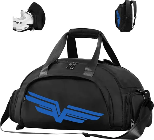 FIORETTO 30L Sports Gym Duffle Bag with Wet Pocket & Shoe Compartment, Water Repellent Weekender Hospital Overnight Bag for Women, Sports Holdall
