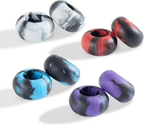 Miniatura 8 de Anillos para la empuñadura del bate, Anillos de estrangulamiento de primera calidad, Anillos de presión para béisbol, Incluye: Paquete de 8 anillos