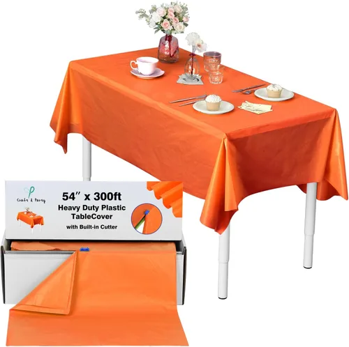 Miniatura 226 de Rollo de plástico para cubierta de mesa color verde manzana, 40 pulgadas x 100 pies, rollo de plástico resistente para cubierta de mesa de banquetes