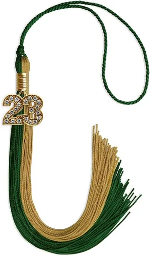 Miniatura 179 de Endea Graduation Borla de doble color con dije dorado (negro/oro brillante, 2022)