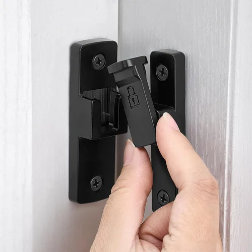 Miniatura 3 de INIRET Cerradura de Puerta de Granero de 90 Grados, Pestillo de Aleación de Zinc Premium - Pestillos de Compuerta Basculante, para Gabinetes, Baño