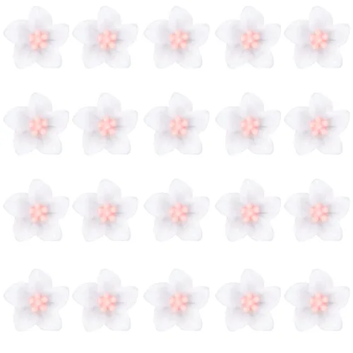 Miniatura 8 de Wecoe Pinzas para el cabello decorativas blancas pequeñas con flores para mujer, 20 piezas de lindos accesorios para el cabello, juego de regalo