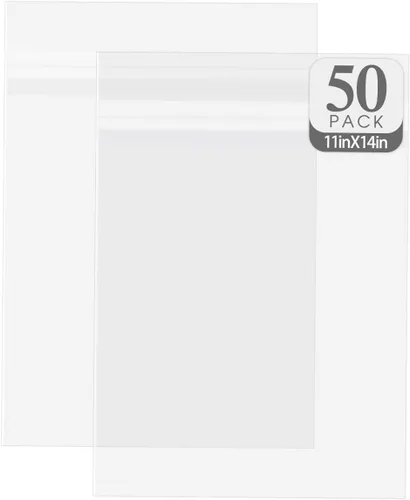 Miniatura 9 de Golden State Art, paquete de 50 bolsas de almacenamiento transparentes para mates de 5x7, imágenes, libres de ácido, 5 5/16" x 7 1/8
