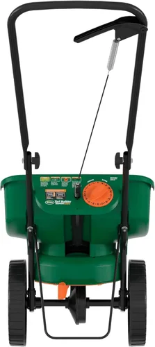 Miniatura 11 de Scotts Turf Builder EdgeGuard - Mini esparcidor de difusión para semillas, maleza y fertilizante, sal, derretimiento de hielo, esparcidor manual