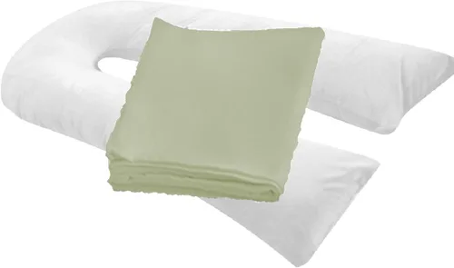 Miniatura 12 de Funda de almohada de cuerpo completo para embarazo, en forma de U, ajuste universal, funda de repuesto para almohada de maternidad (negro)