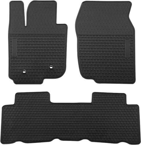 Miniatura 7 de Alfombrillas de coche a medida para Honda Odyssey 2018-2025, resistentes a todo tipo de clima, de goma, revestimientos de suelo para auto, Todo negro