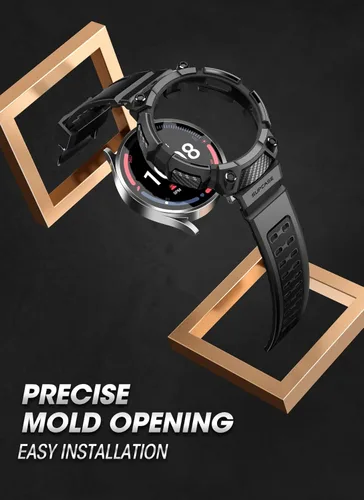 Miniatura 4 de SUPCASE para Samsung Galaxy Watch 5 Pro 45mm Banda con Estuche (Unicorn Beetle Pro), [Protección contra caídas de grado militar] [Antiarañazos] Negro