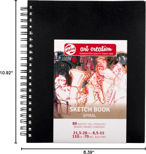 Miniatura 4 de Talens Art Creation Cuaderno de bocetos espiral 21,5X28 cm, 80 páginas, 110Gr (9313212M)