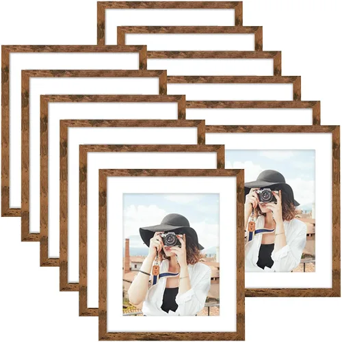 Miniatura 60 de Picrit - Juego de 12 portarretratos de 4 x 6 pulgadas, para fotos de 3.5 x 5 con paspartú o 4 x 6 pulgadas sin paspartú, marcos para colgar