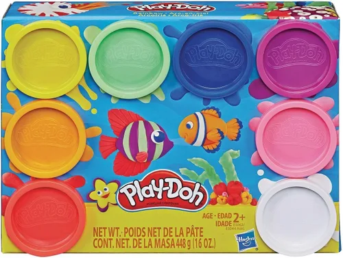 Miniatura 2 de Hasbro Play-Doh Rainbow Starter Pack: 8 colores, 8 latas, 15.80 oz, masa de modelado, no tóxica, para jugar y modelar