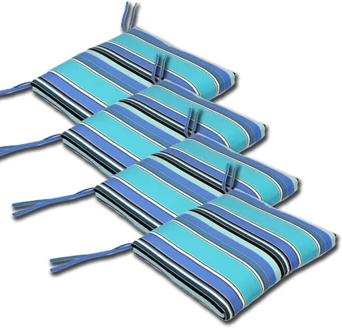 Miniatura 12 de Comfort Classics Sunbrella - Juego de 4 cojines de asiento estilo borde de cuchillo para interiores y exteriores, 20 pulgadas de ancho x 19 pulgadas