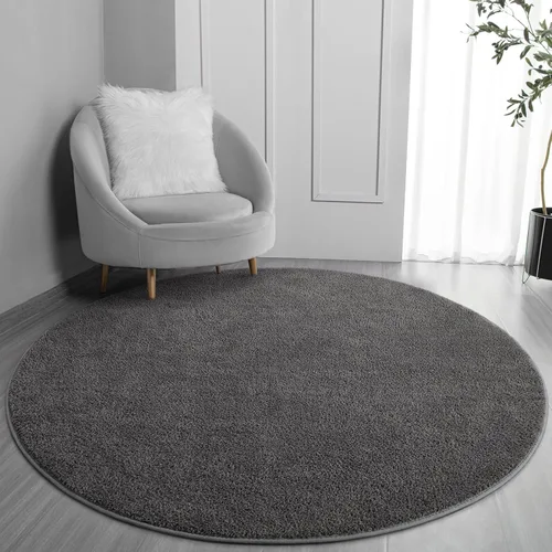 Miniatura 22 de FlyDOIT Alfombras redondas para dormitorio, sala de estar, 4 x 4, color azul marino, súper suaves, cómodas, gruesas de espuma viscoelástica