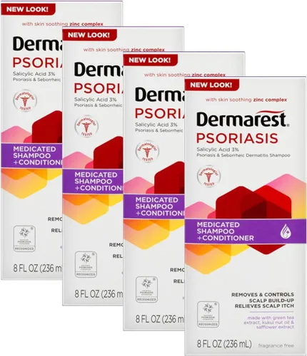 Miniatura 9 de Dermarest Champú y acondicionador medicado para la psoriasis, sin perfume, probado por dermatólogos, 8 onzas líquidas (paquete de 2)