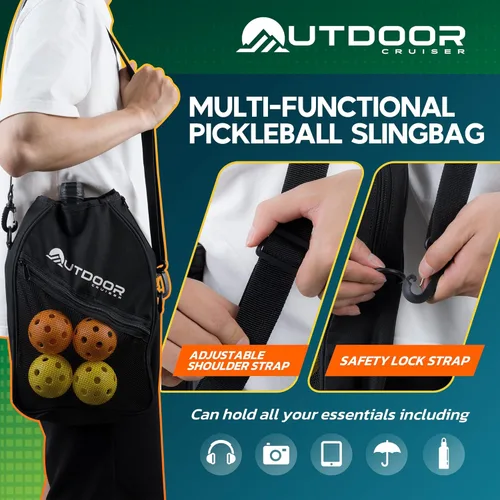 Miniatura 6 de Outdoor Cruiser Pickleball Paddle Set – Aprobado por USAPA, palas de fibra de vidrio de primera calidad con agarre ligero que absorbe los golpes