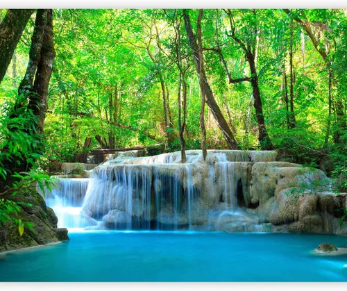 Miniatura 9 de artgeist Mural de pared premium cascada de 118 x 91 pulgadas, papel tapiz no tejido, decoración de pared de vellón, impresión fotográfica, diseño