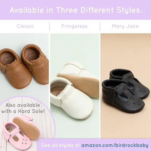 Miniatura 6 de BirdRock Baby Mary Jane - Mocasines para bebé de piel auténtica con suela suave para recién nacidos, bebés, infantes y niños pequeños.