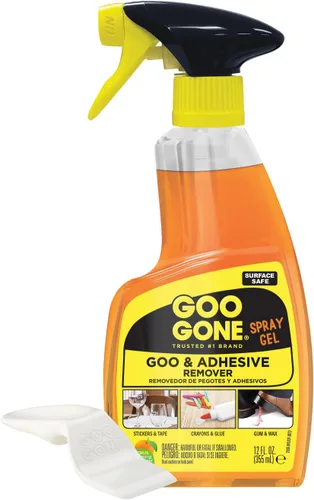 Goo Gone Gel en aerosol removedor de adhesivo – Removedor seguro de pegamento y calcomanías para etiquetas, residuos de cinta, grasa, alquitrán,