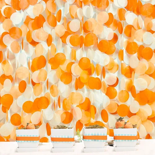 Miniatura 10 de Decoración para fiestas: telón de fondo amarillo degradado y papel de seda para cumpleaños, baby shower y más
