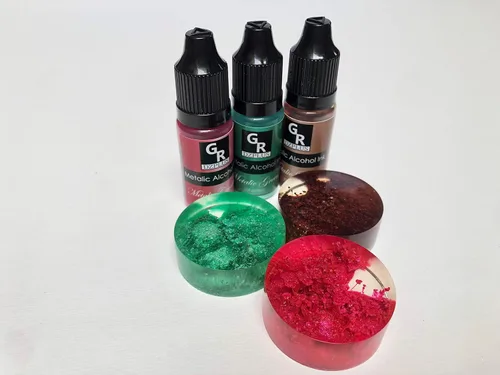 Miniatura 6 de Juego de tinta de alcohol metálico, 26 colores metálicos a base de alcohol para arte de resina, arte fluido, manualidades de resina, placa de Petri