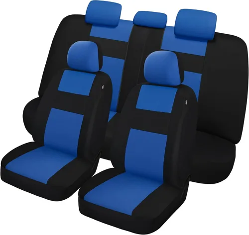 Miniatura 20 de VarCozy Fundas de Asientos de Automóvil Juego Completo, Fundas de Asientos de Banco Dividido Delantero y Trasero de Tela Transpirable