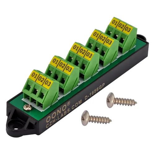 Miniatura 18 de OONO Módulo de distribución de bloque de terminales de posición 2x12 de 16 amperios para CA DC
