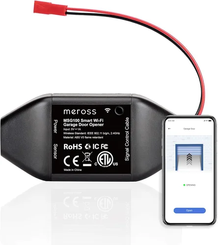 Miniatura 10 de meross Abridor de Puerta de Garaje Inteligente WiFi con Control Remoto, Control por Aplicación, Funciona con Alexa, Google Assistant y SmartThings